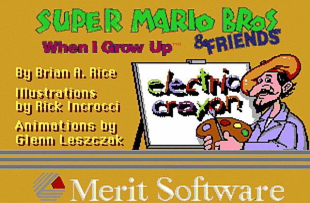 Electric Crayon 3.0- Super Mario Bros & Friends- When I Grow Up DOS Game