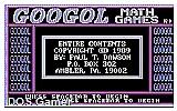 Googol Math Games DOS Game