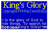 King's Glory Elite DOS Game