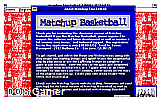 Match Up Basketball DOS Game